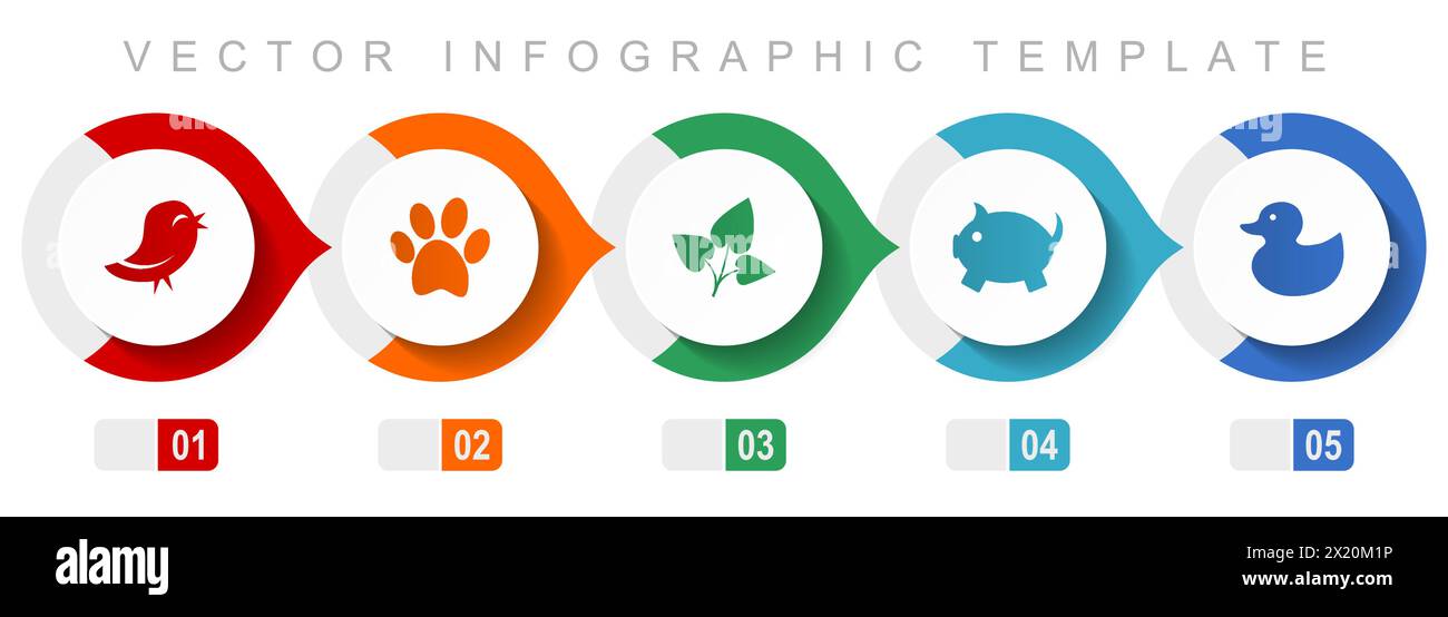 Nature flat design infographic template, miscellaneous symbols such as ...