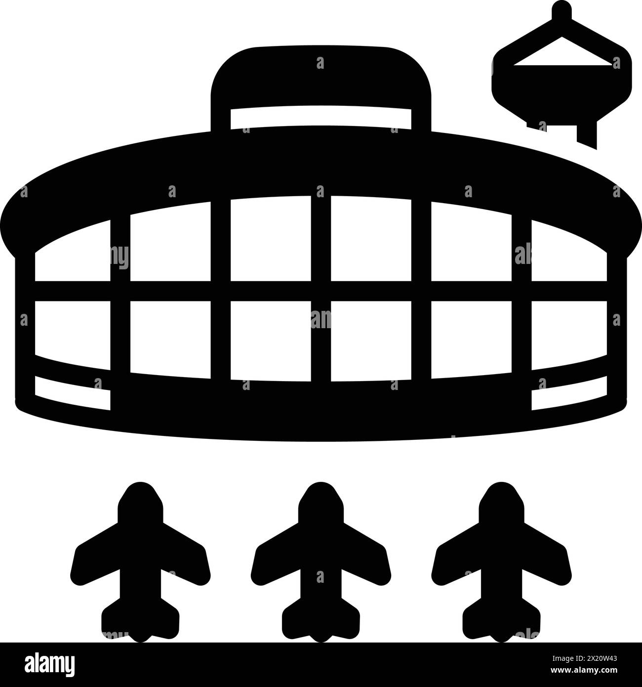 Airport illustration terminal building Black and White Stock Photos ...