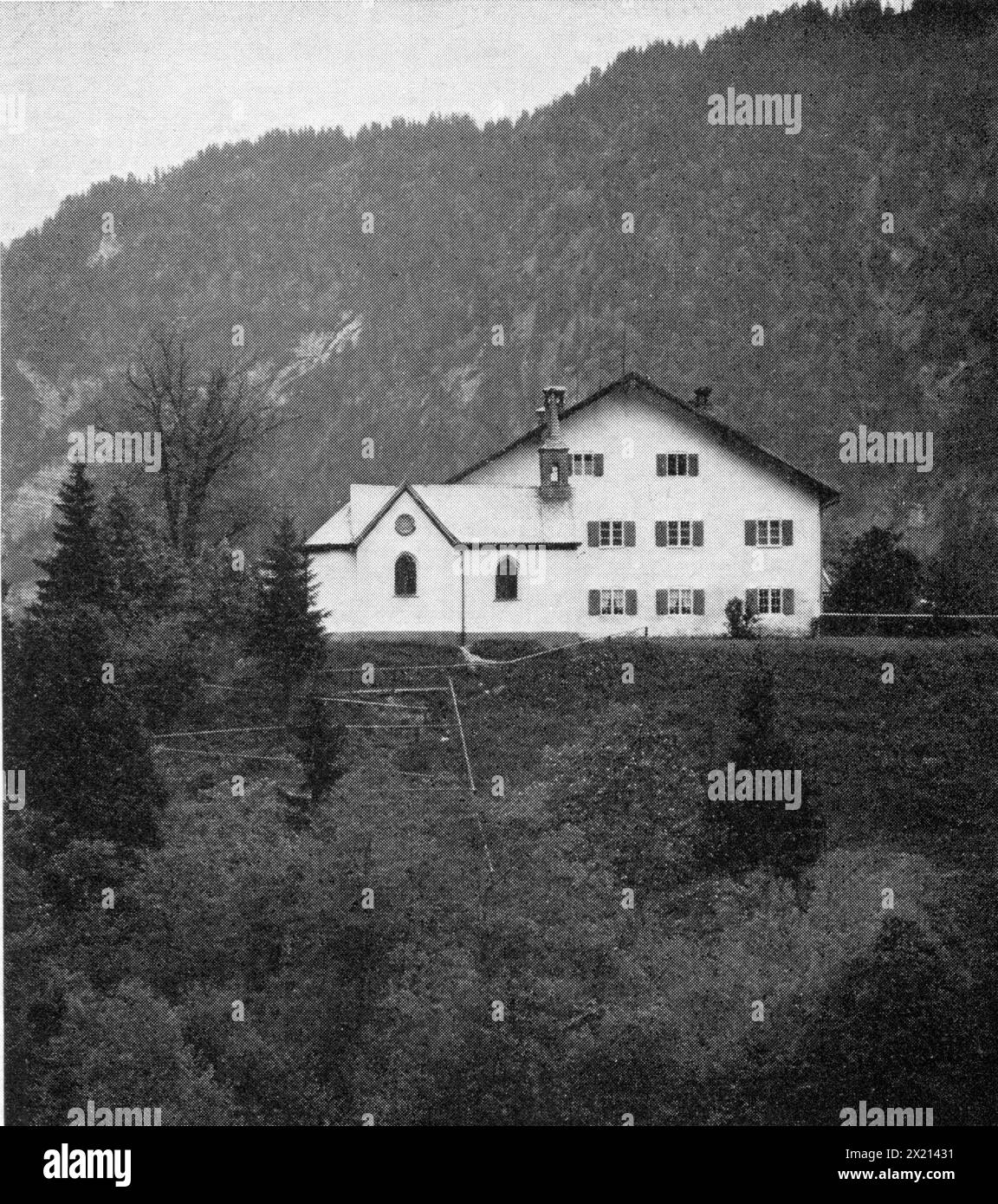 Thoma, Ludwig, 21.1.1867 - 26.8.1921, Bavarian writer, forester's lodge in Vorderriss, ADDITIONAL-RIGHTS-CLEARANCE-INFO-NOT-AVAILABLE Stock Photo