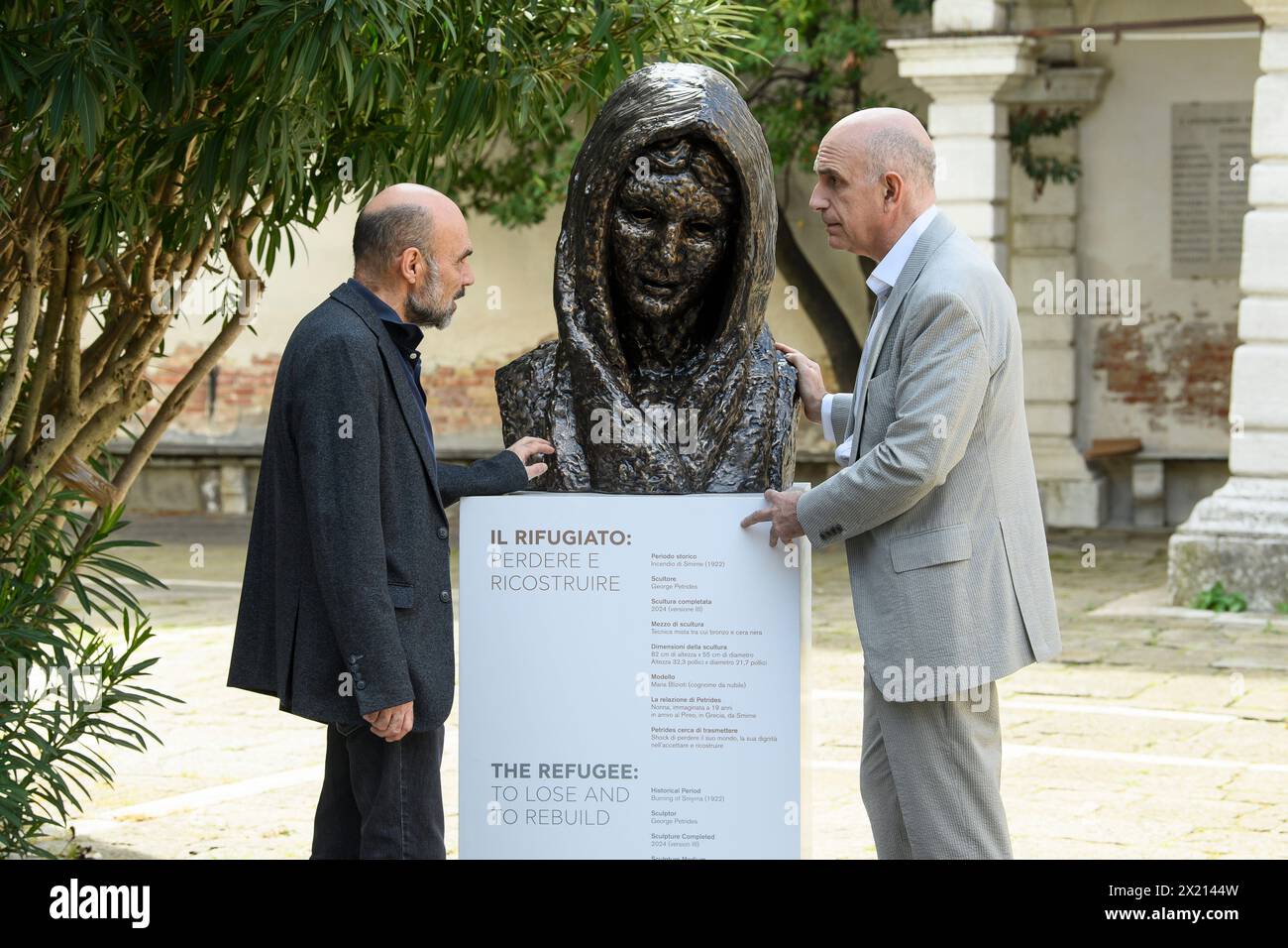 Venezia, Italia. 18th Apr, 2024. The sculptor George Petrides with ...