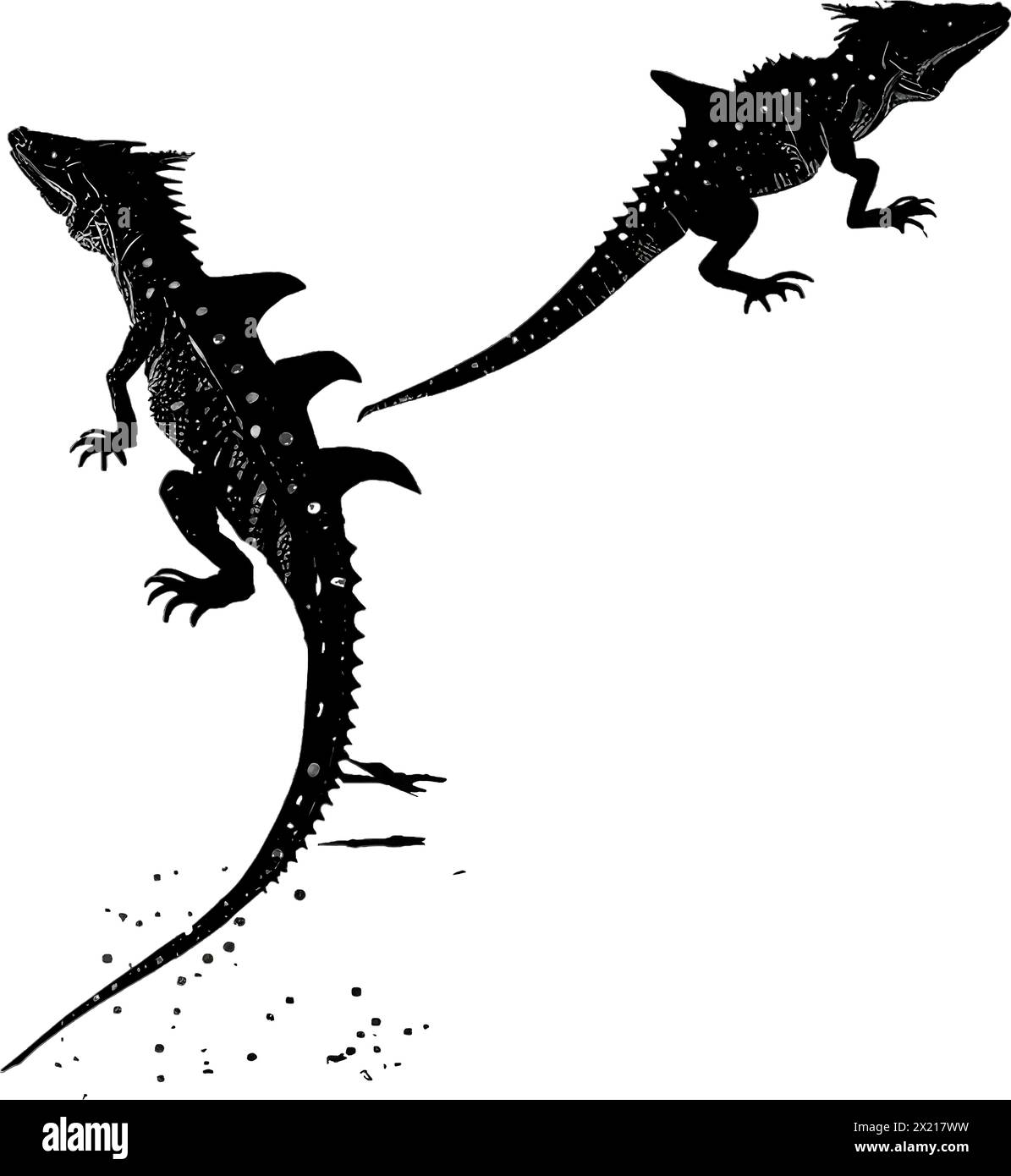 Illustration lizards hi-res stock photography and images - Alamy
