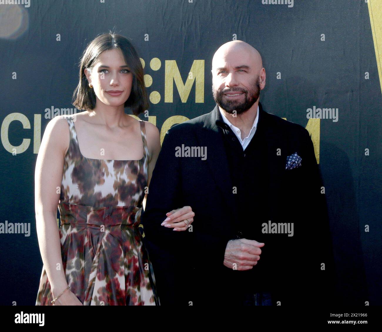 LOS ANGELES APR 18 Ella Bleu Travolta, John Travolta at the 2024 TCM