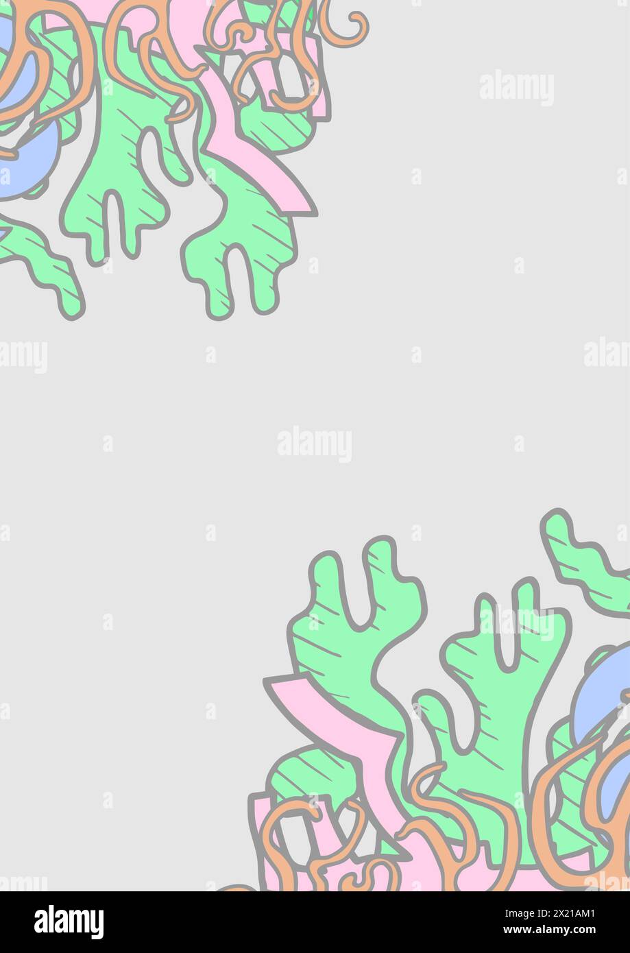 Algae corner Stock Vector