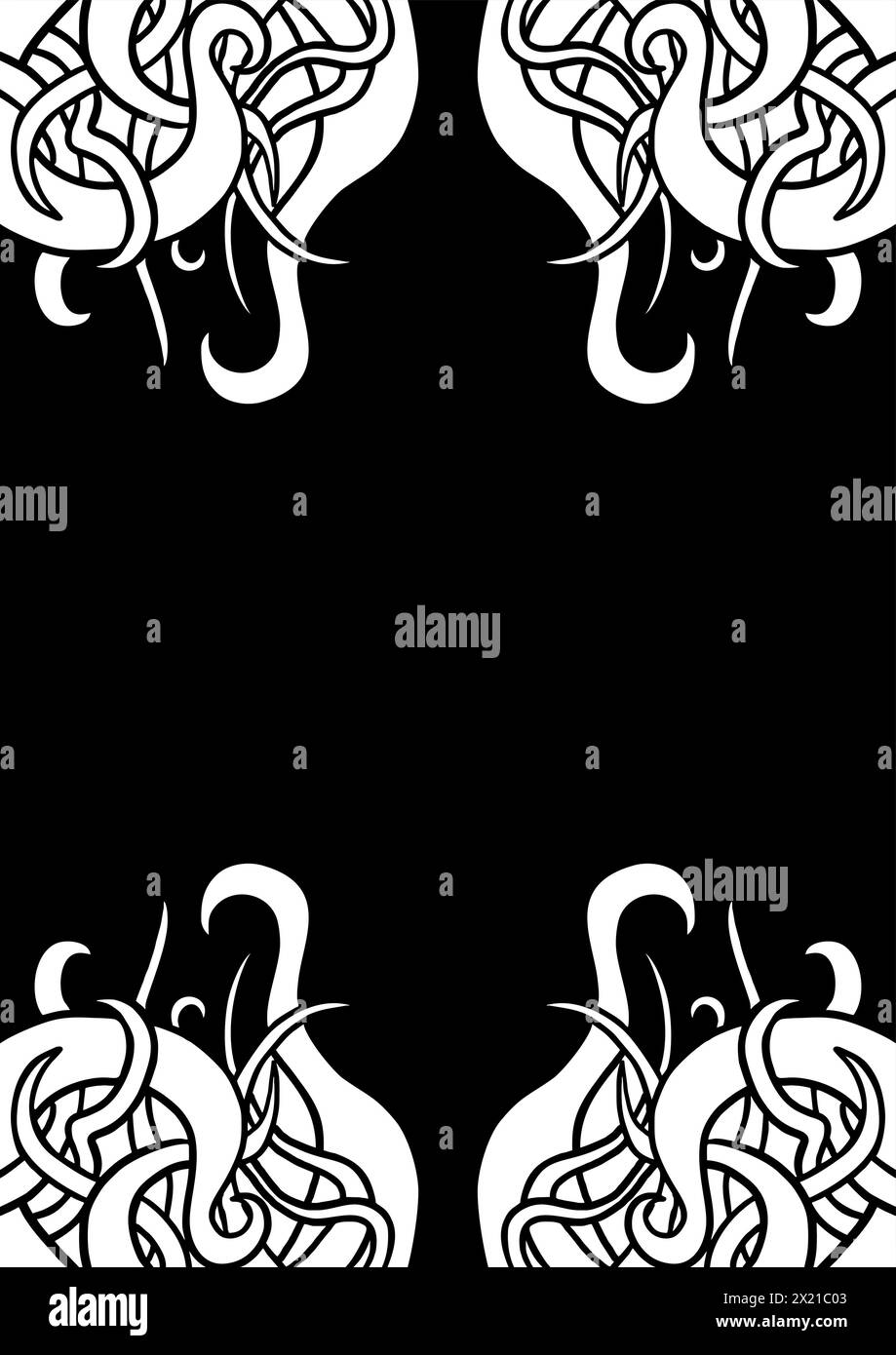 Unique abstract geometric cover Black and White Stock Photos & Images ...