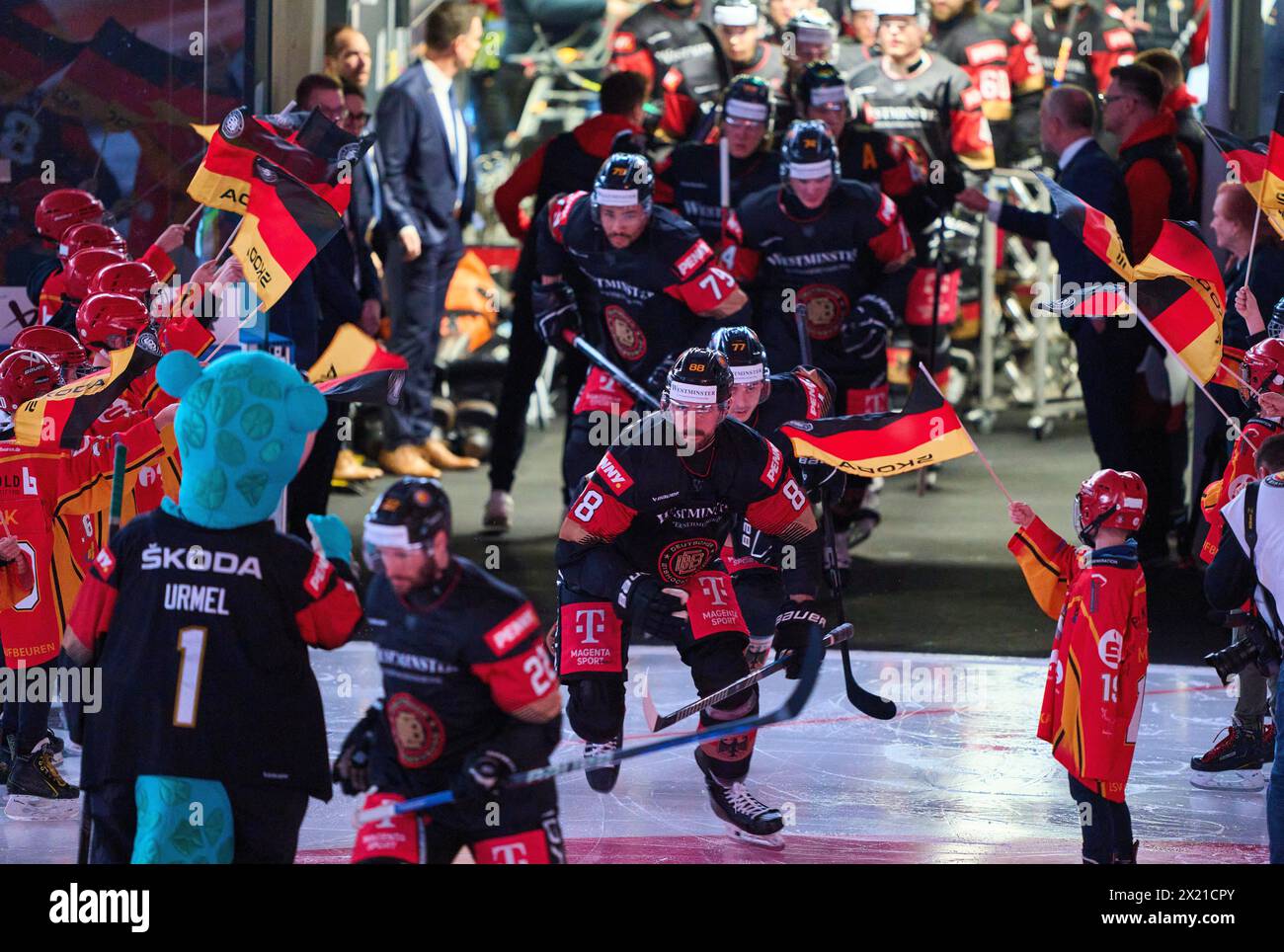 Tobias Fohrler, Nr.88 of Germany  in the match GERMANY - SLOVAKIA 7-3 Friendly match DEB ICE HOCKEY, World Championship 2024 preparation in Kaufbeuren Germany, Apr 18, 2024,  Season 2023/2024, Slowakei,  Photographer: ddp images / star-images Stock Photo