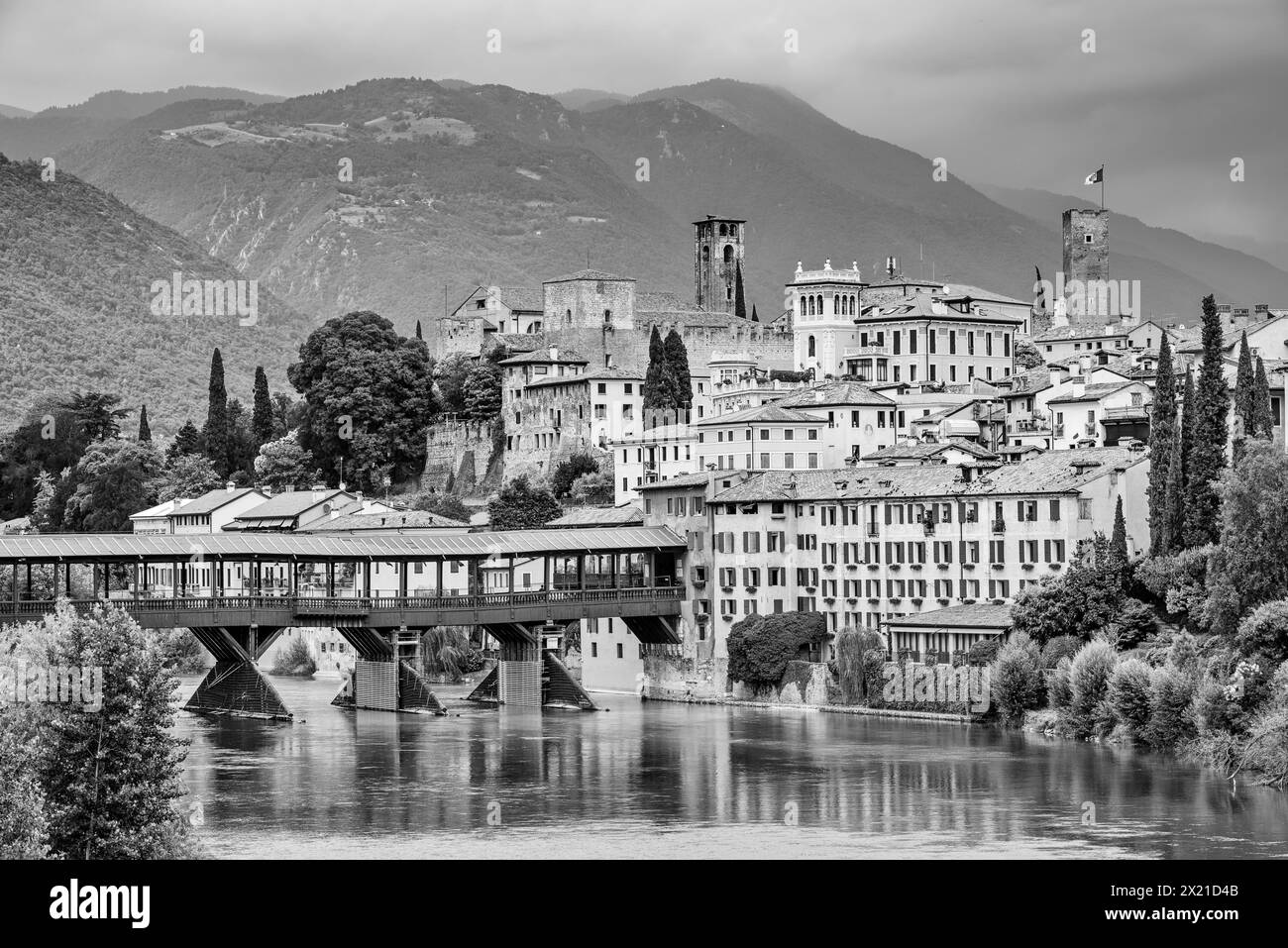Degli alpini bridge Black and White Stock Photos &amp; Images - Alamy