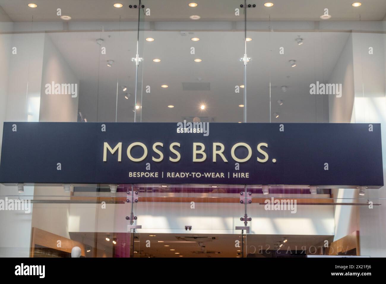 Moss Bros sign and shop Stock Photo - Alamy