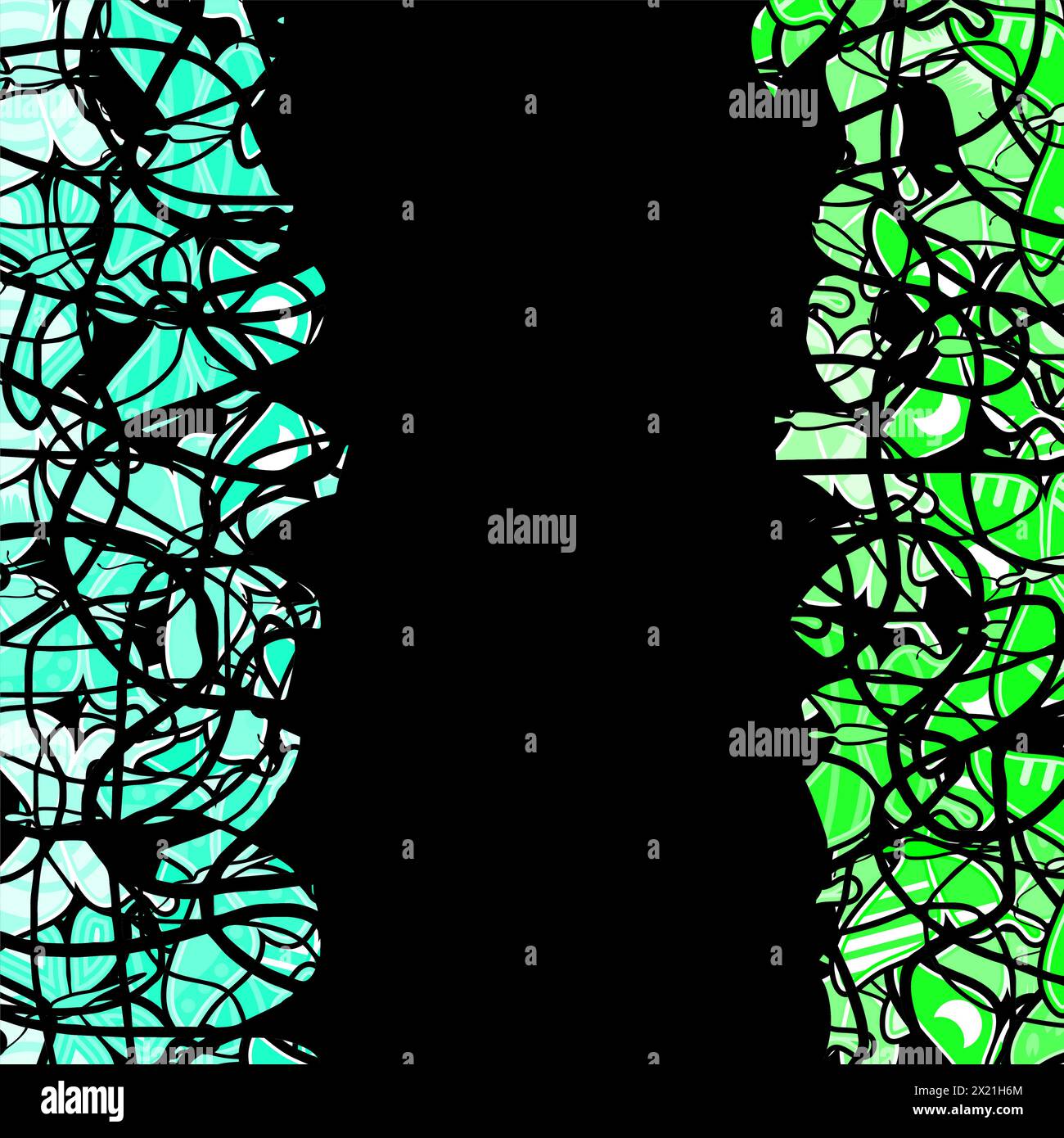 Cyan and green banner Stock Vector