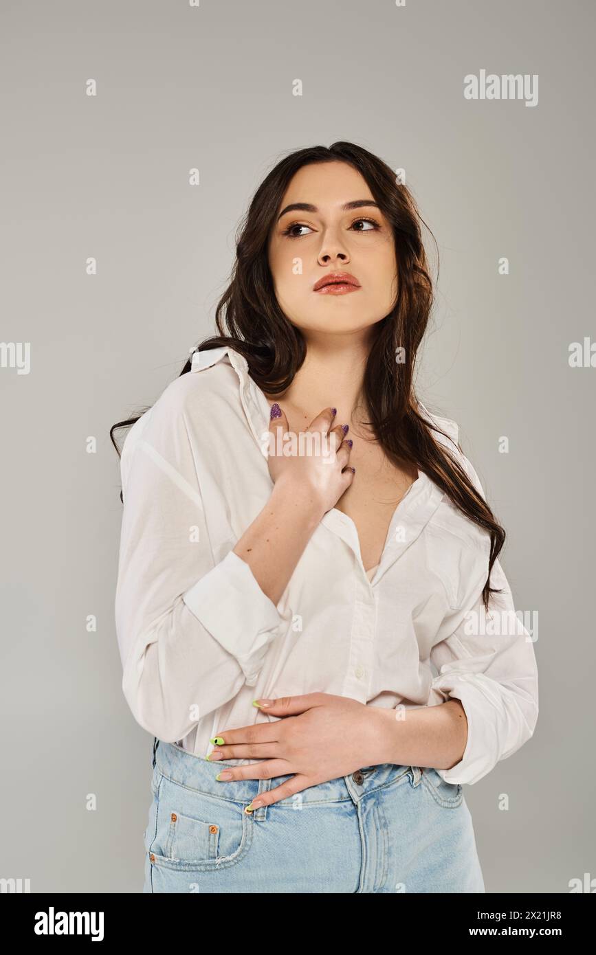 Simple young positive plus size hi-res stock photography and images - Alamy