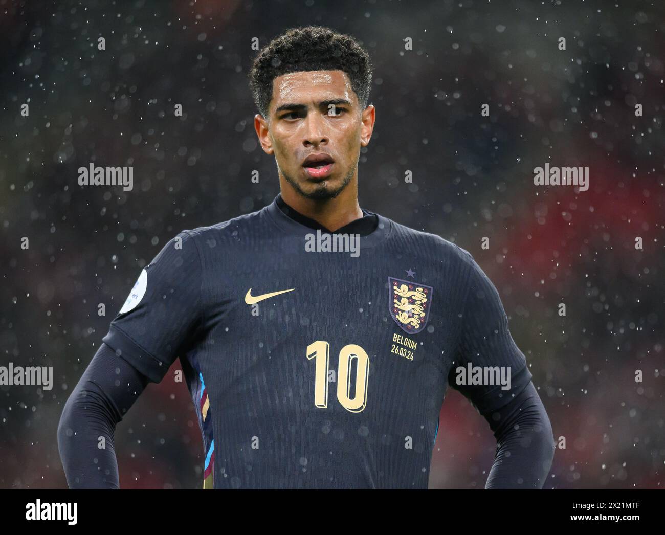 26 Mar 2024 - England v Belgium - International Friendly - Wembley Stadium. England's Jude Bellingham in action against Belgium.  Picture : Mark Pain / Alamy Live News Stock Photo