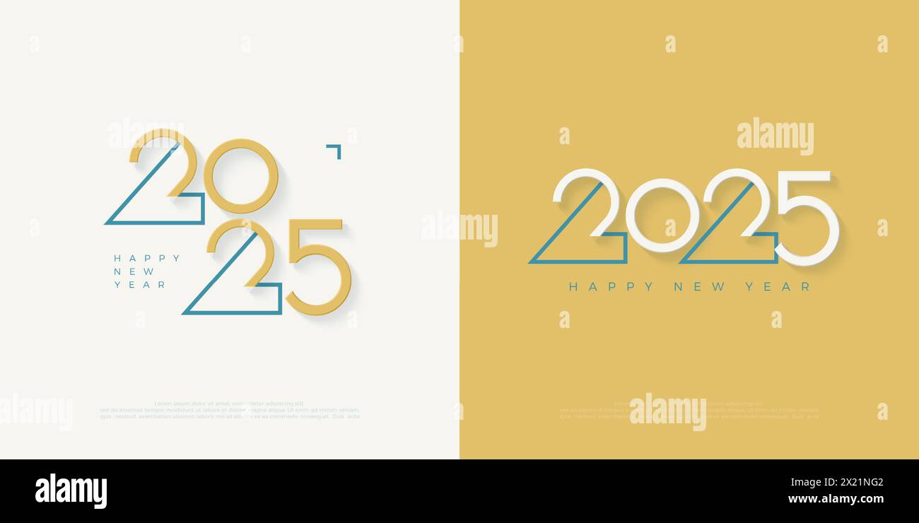 Unique design for 2025 happy new year celebration. Premium design for