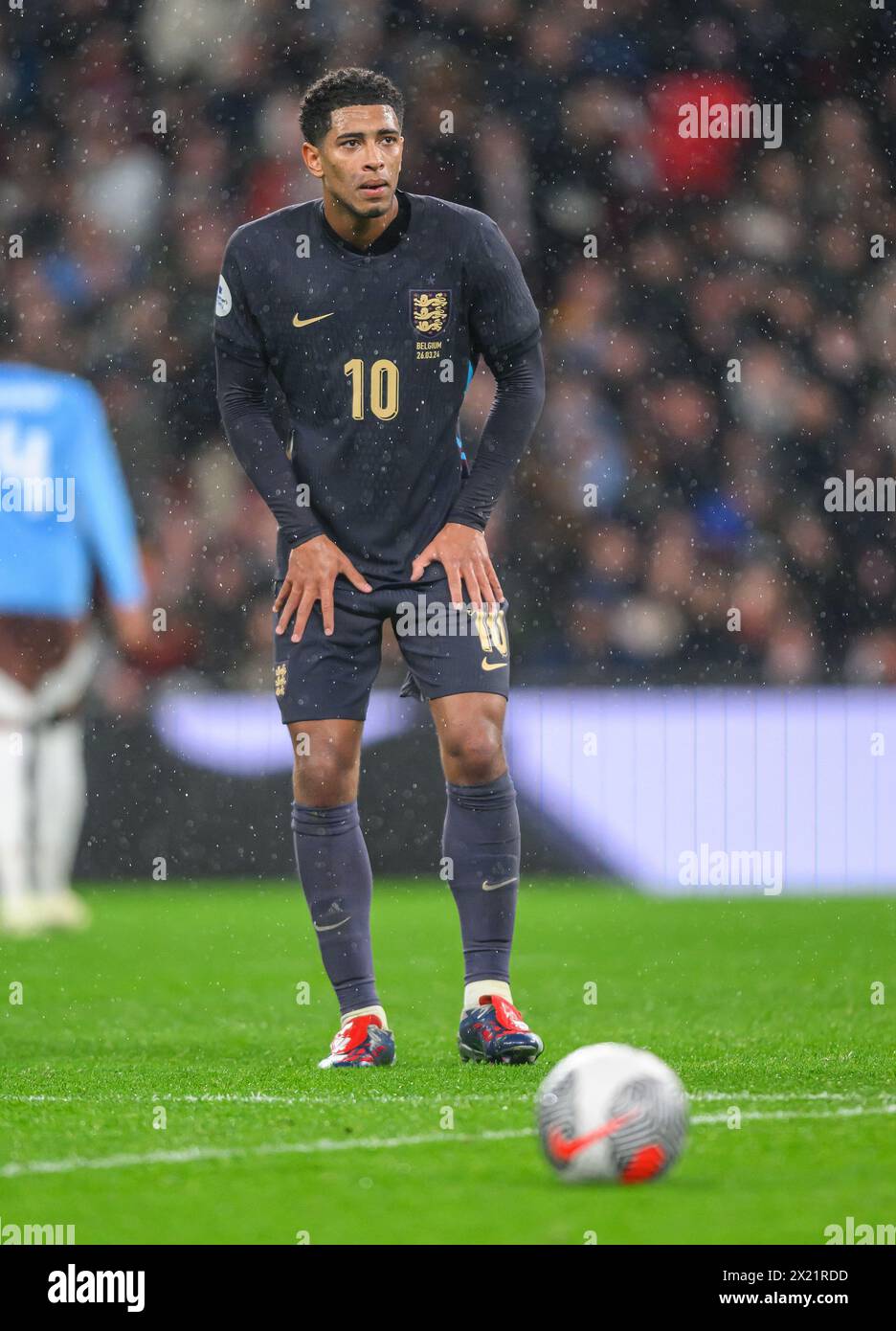 26 Mar 2024 - England v Belgium - International Friendly - Wembley Stadium. England's Jude Bellingham in action against Belgium.  Picture : Mark Pain / Alamy Live News Stock Photo