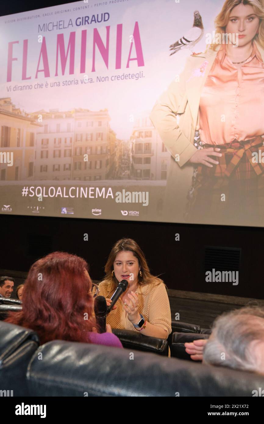 Michela Giraud all'anteprima del suo film Flaminia, al cinema Victoria di Modena, aprile 2024 Stock Photo