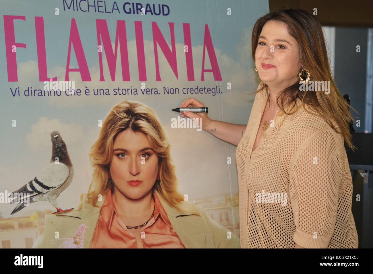 Michela Giraud all'anteprima del suo film Flaminia, al cinema Victoria di Modena, aprile 2024 Stock Photo