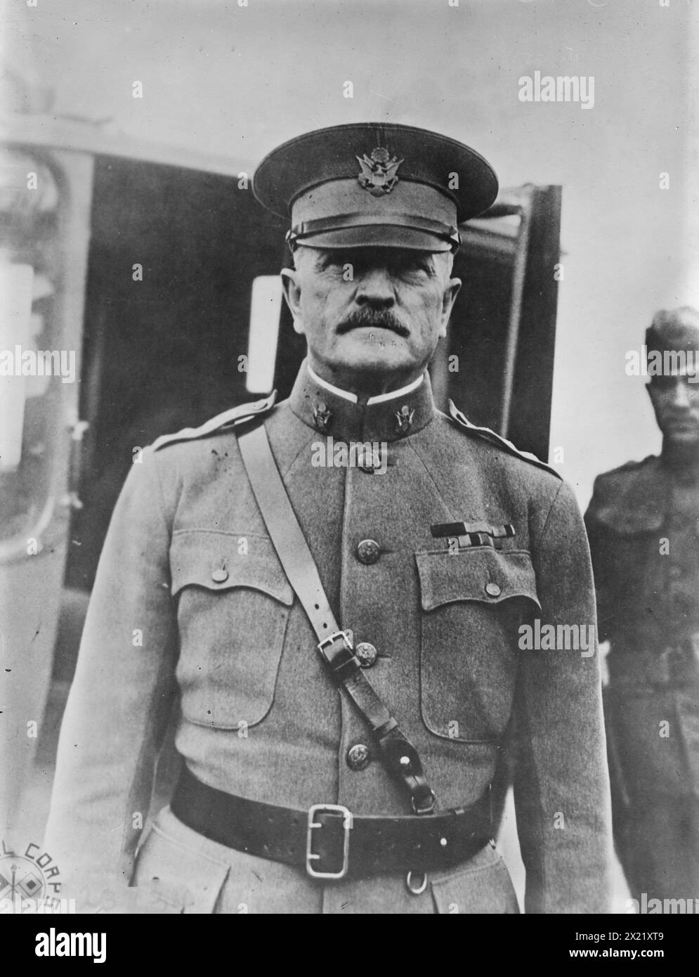 Gen. Pershing, 7 Sept 1918. General John J. &quot;Black Jack&quot; Pershing (1860-1948), who served as head of the American Expeditionary Forces in World War I. Stock Photo