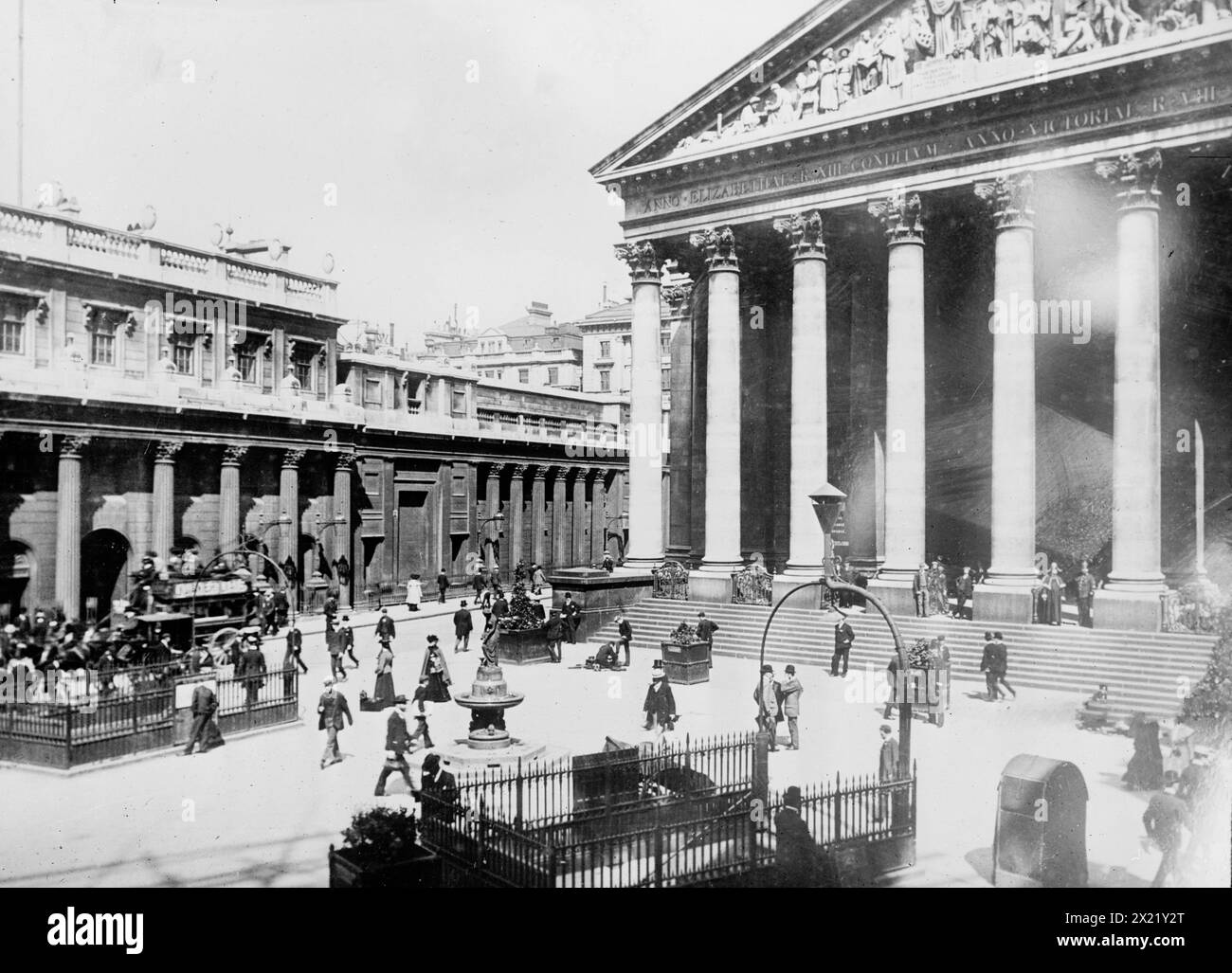 Royal Exchange, London, between c1910 and c1915. Stock Photo