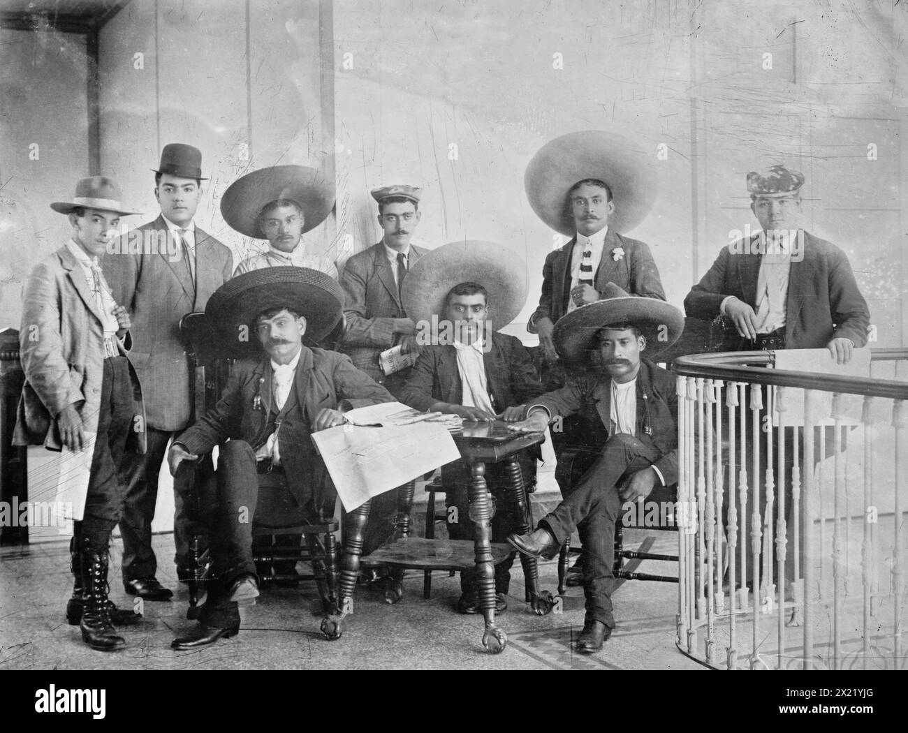 Gen Zapata Staff 1911 Shows Emiliano Zapata Salazar 1879 1919 gen-zapata-staff-1911-shows-emiliano-zapata-salazar-1879-1919