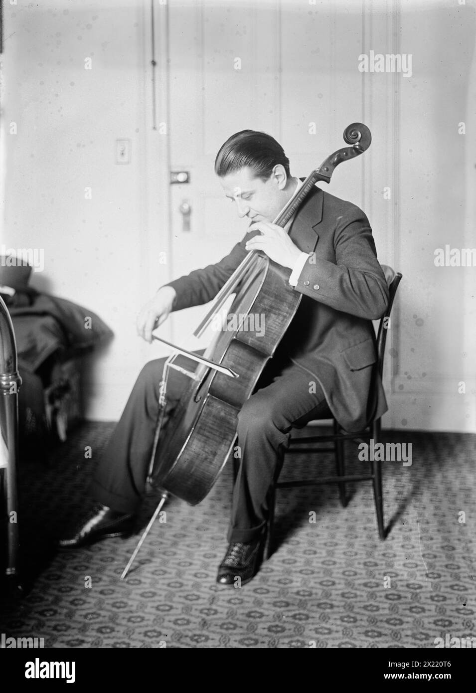 Maurice Dambois, between c1915 and c1920. Shows Belgian cellist Maurice Dambois (1889-1969). Stock Photo