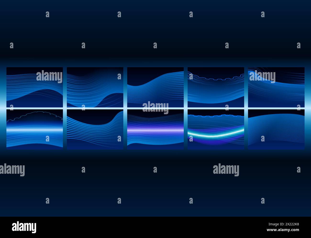 Business abstraction with infographics style data blocks in blue ...