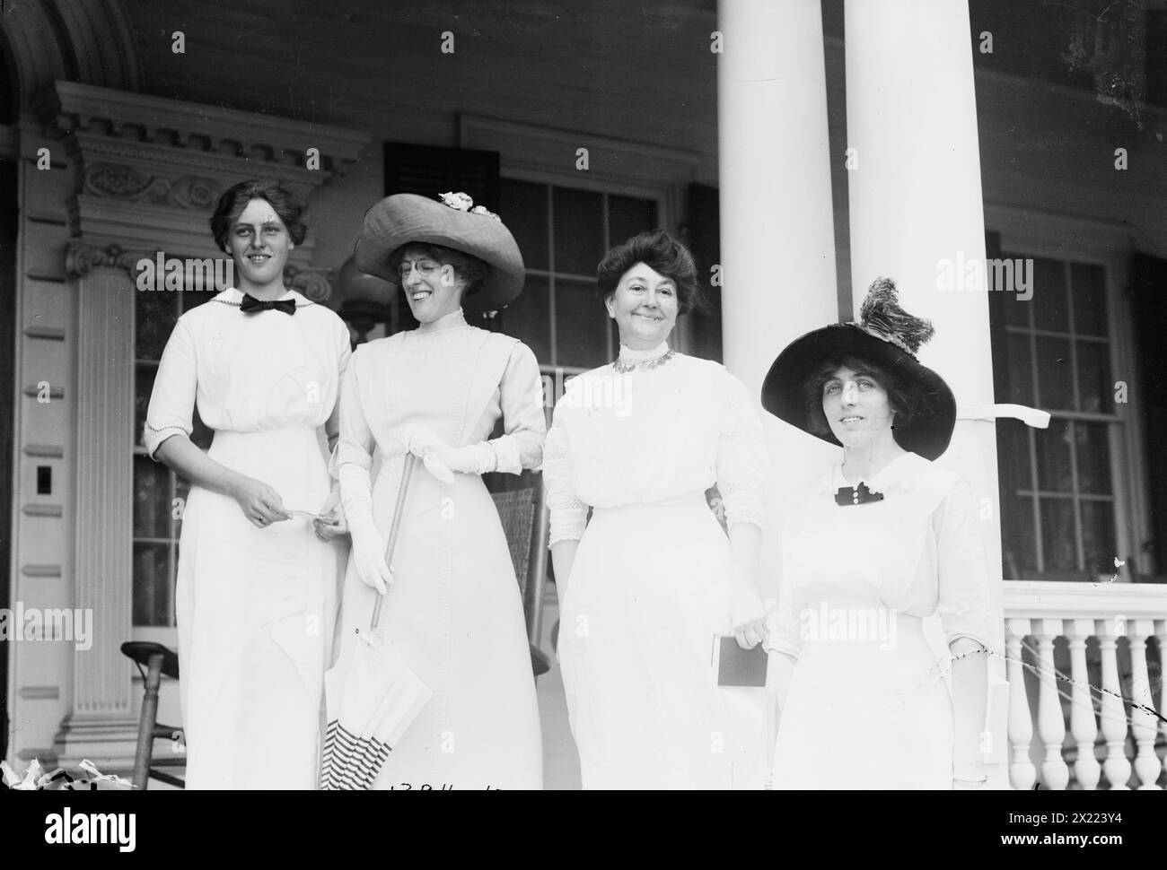Jessie Wilson, Margaret Wilson, Mrs. Woodrow Wilson, Eleanor Randolph Wilson, 1912. Stock Photo