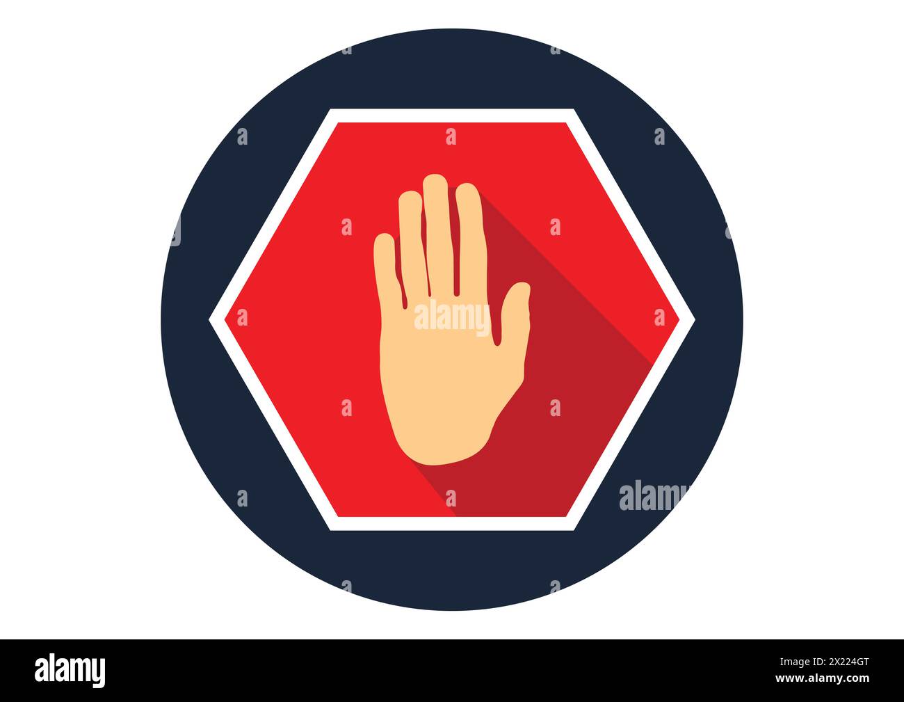 Hand signal palm no Stock Vector Images - Alamy
