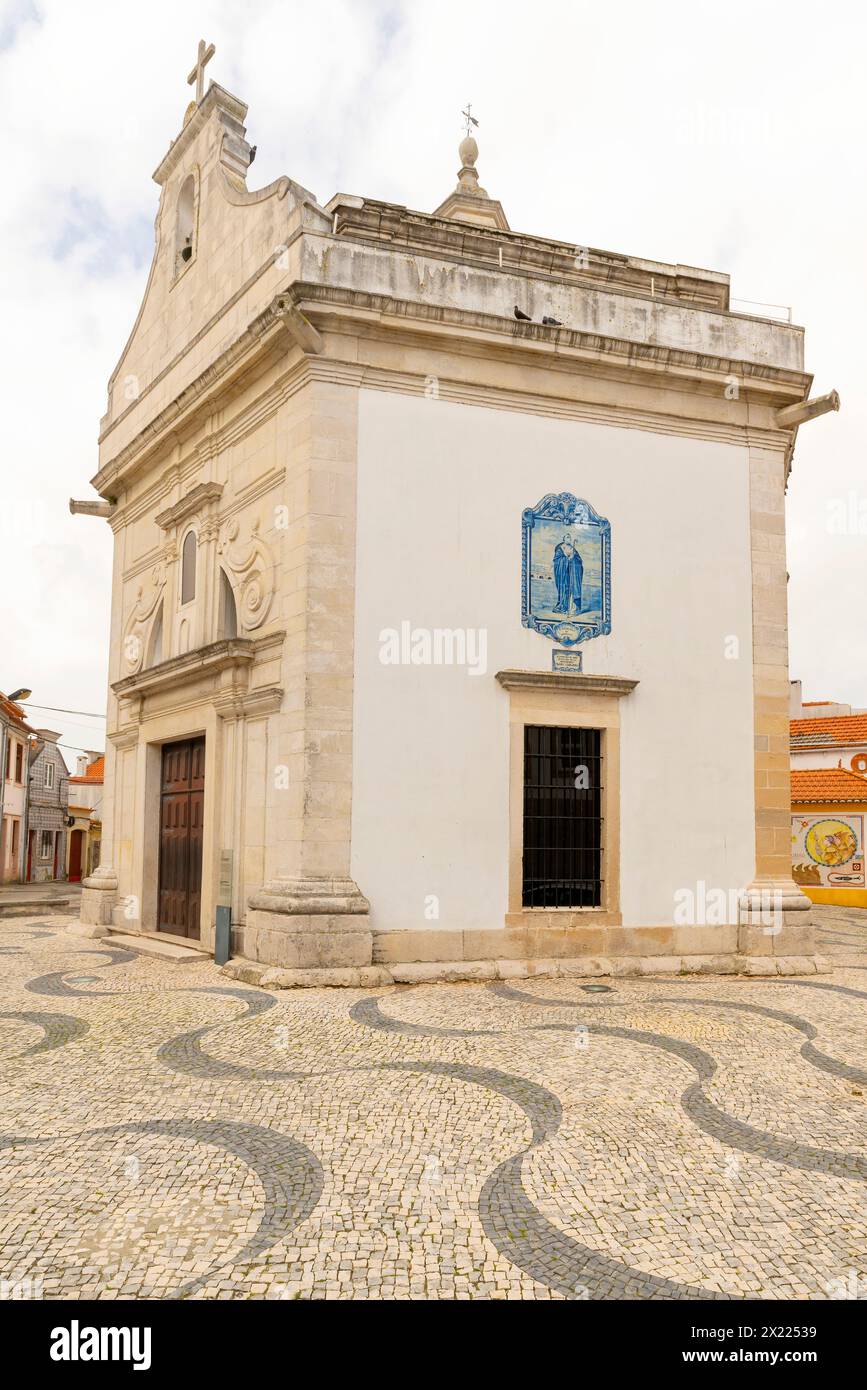 St. Gonçalinho church. Scenic and beautiful  small town Aveiro in Portugal. A famous portuguese city known for its river and canals. Aveiro is the cap Stock Photo