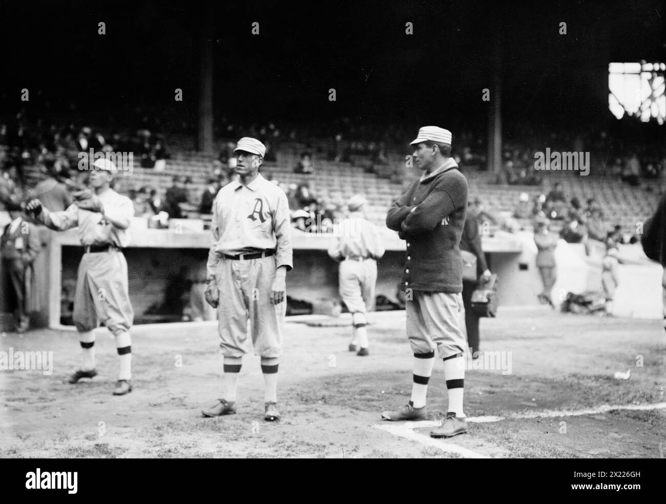 Eddie Plank &amp; Chief Bender, Philadelphia, AL (baseball), 1911. Stock Photo