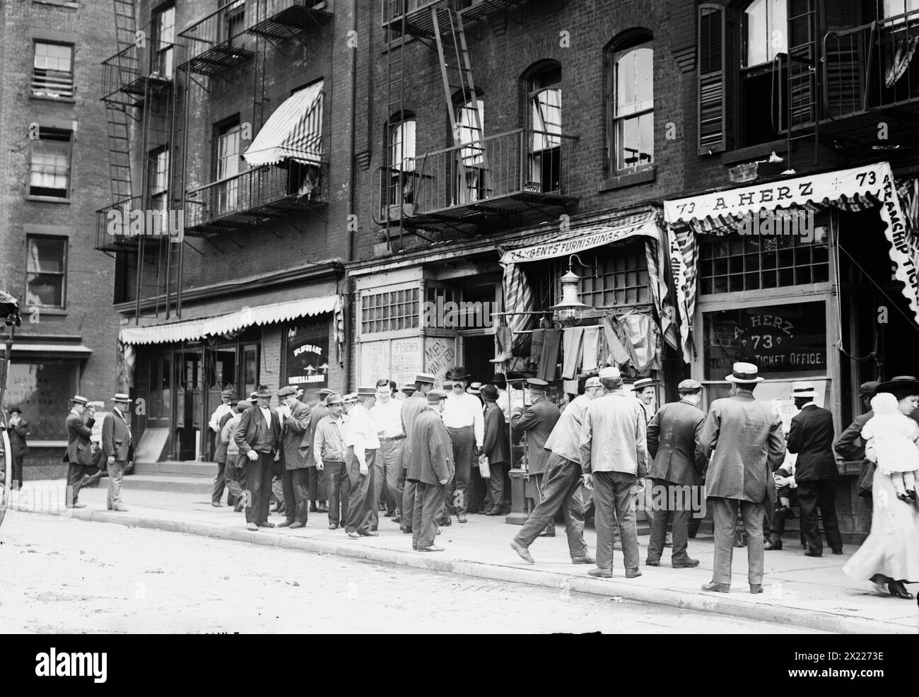 Long shoreman's strike - N.Y., between c1910 and c1915. Stock Photo