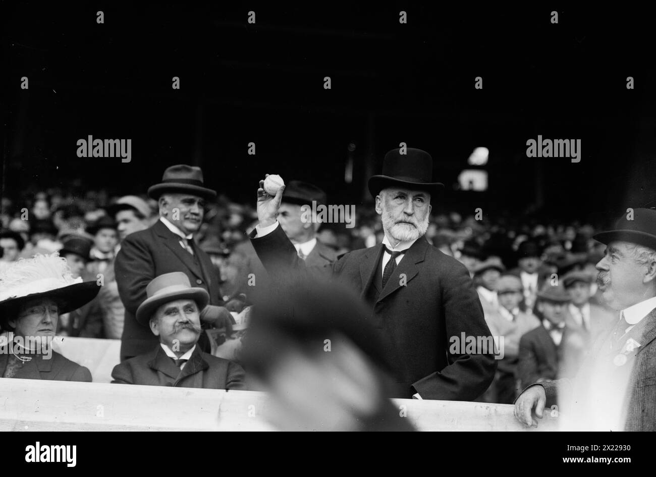 Gov. Foss &amp; Mayor Gaynor, Polo Grounds, 1912. Stock Photo