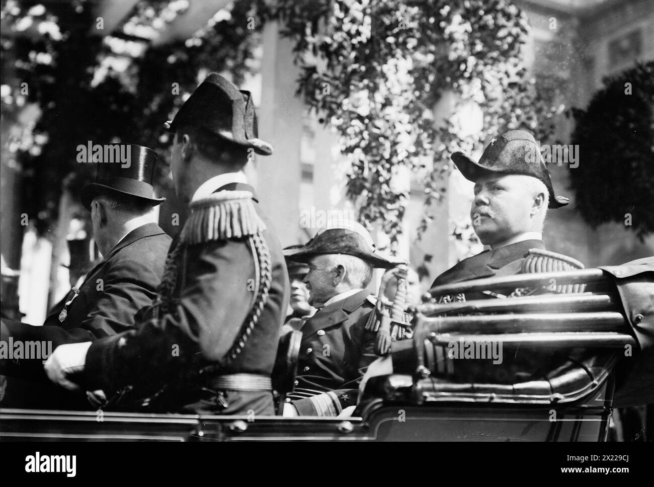 Adm. Osterhaus at City Hall, 1912. Shows U.S. Navy Rear Admiral Hugo ...