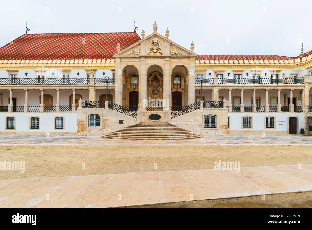The University of Coimbra in Coimbra, Portugal. Was established in Lisbon in 1290, it went through a number of relocations until moving permanently to Stock Photo