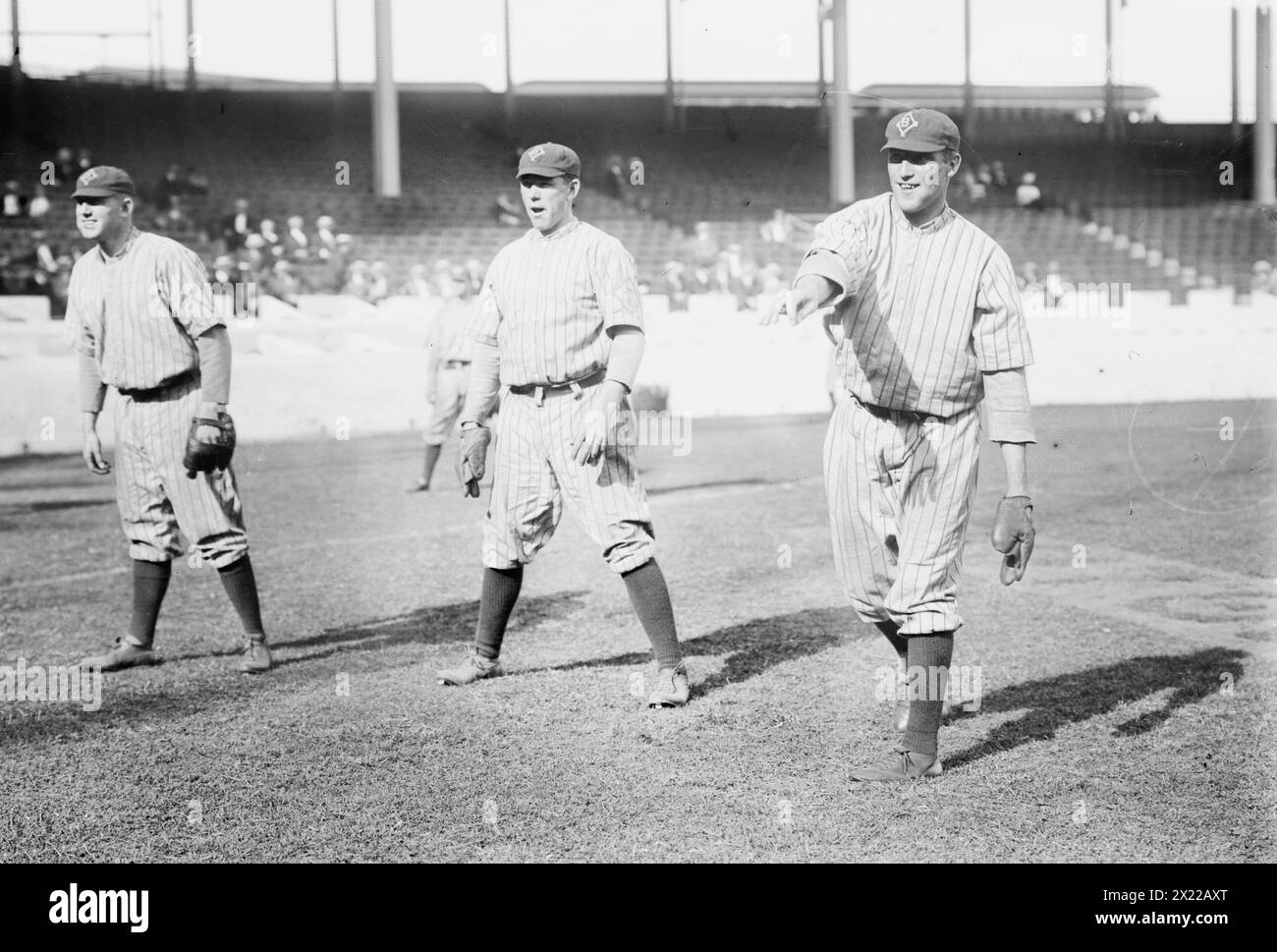 Pat Ragan, Nap Rucker, Elmer Knetzer, Brooklyn NL (baseball), 1912. Stock Photo