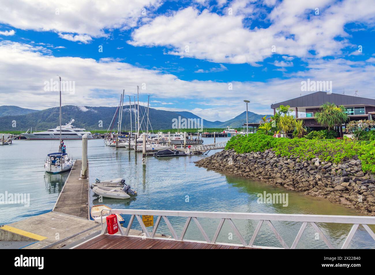 Views of the city of Cairns in the tropical north of the Australian 