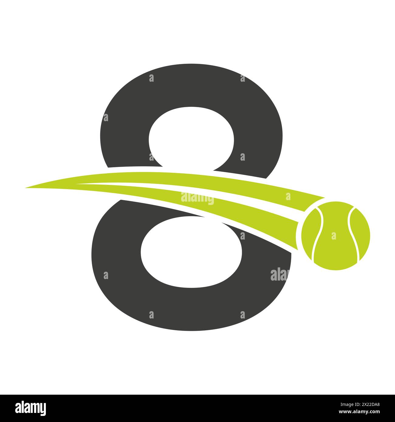 Tennis Logo On Letter W Concept With Moving Tennis Ball Symbol. Tennis Sign Stock Vector