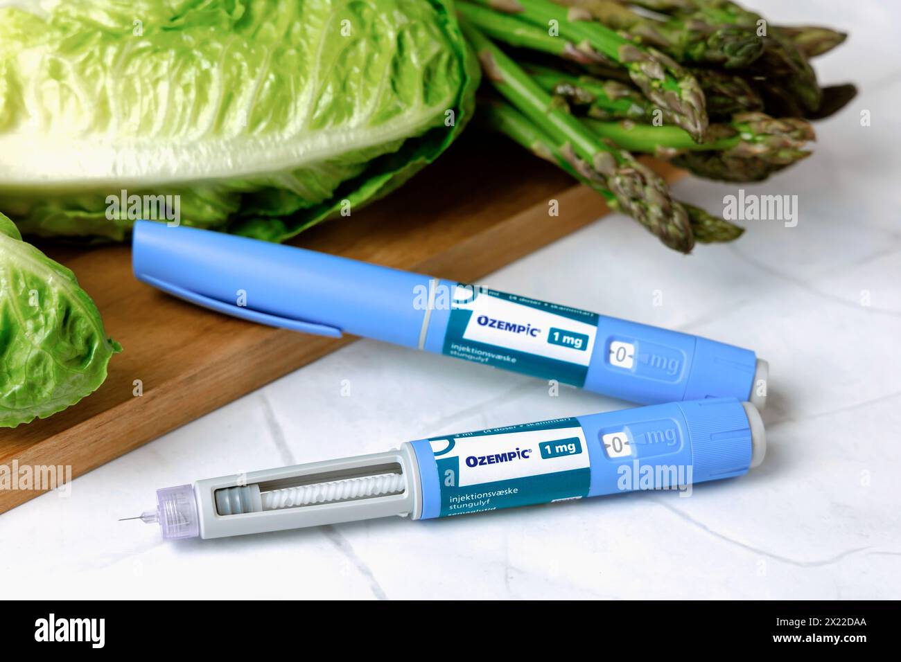 Ozempic Insulin injection pen for diabetics and weight loss Stock Photo