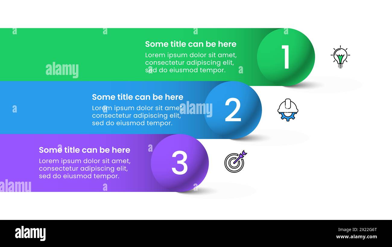Infographic template with icons and 3 options or steps. Can be used for ...