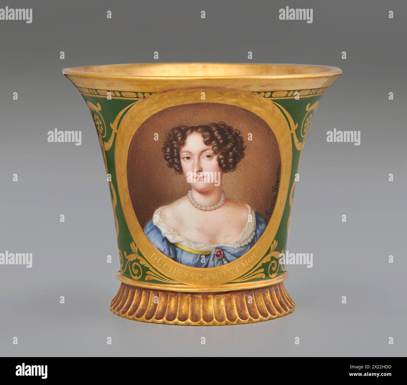 Cup (Tasse Jasmin &#xc0; Pied Cannel&#xe9;, 1St Size) With Portrait Of Anna Scott, Duchess Of Monmouth (1651-1732), 1811. Stock Photo