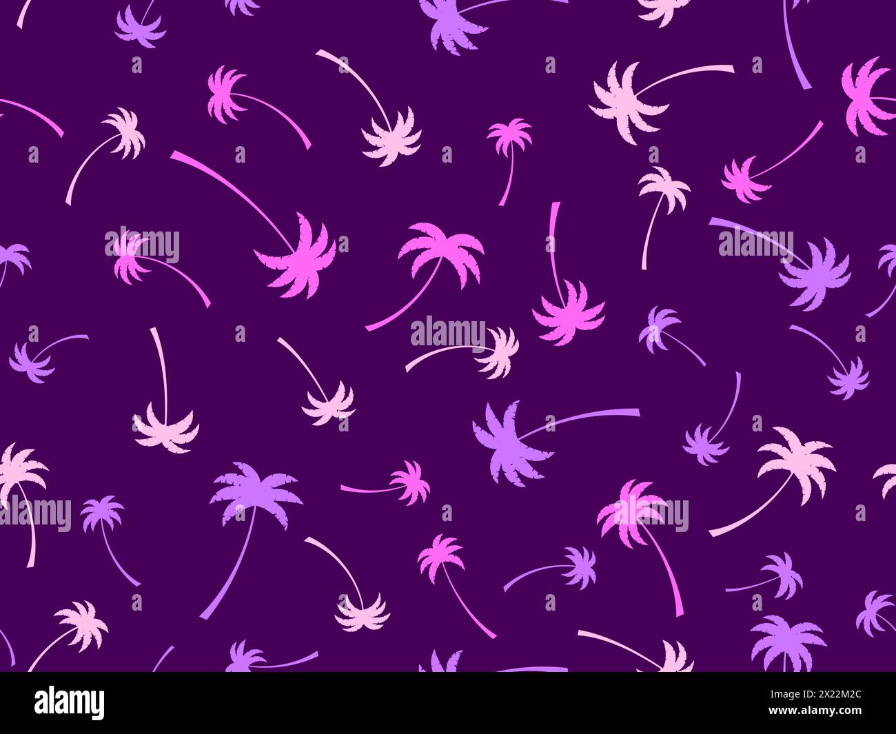 Colorful palm trees seamless pattern.  Summer time, wallpaper with tropical palm trees pattern. Design for printing t-shirts, banners and promotional Stock Vector