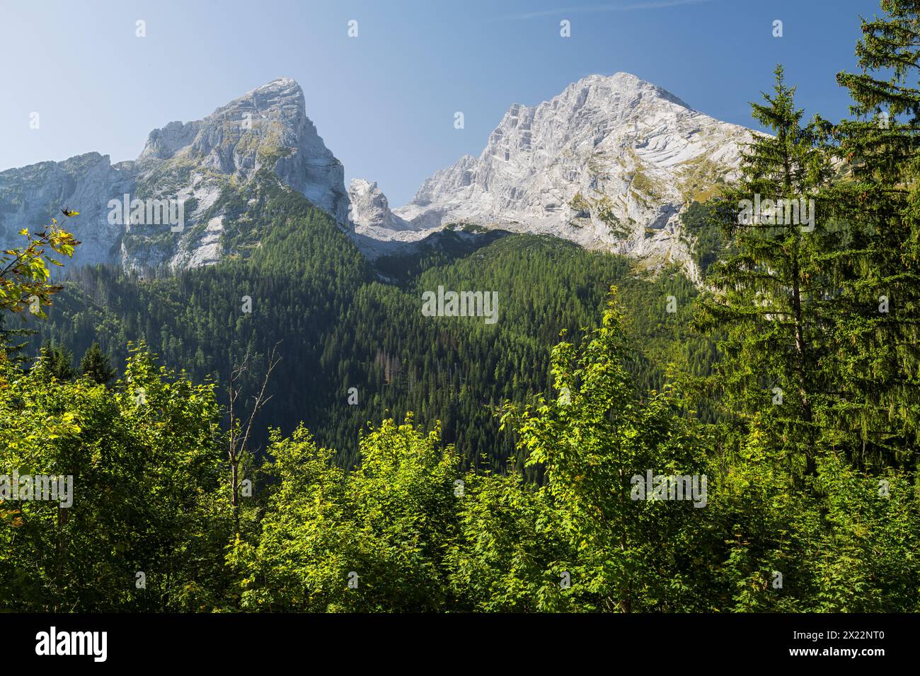 Watzmann east face, Berchtesgaden National Park, Berchtesgadener Land, Bavaria, Germany Stock Photo