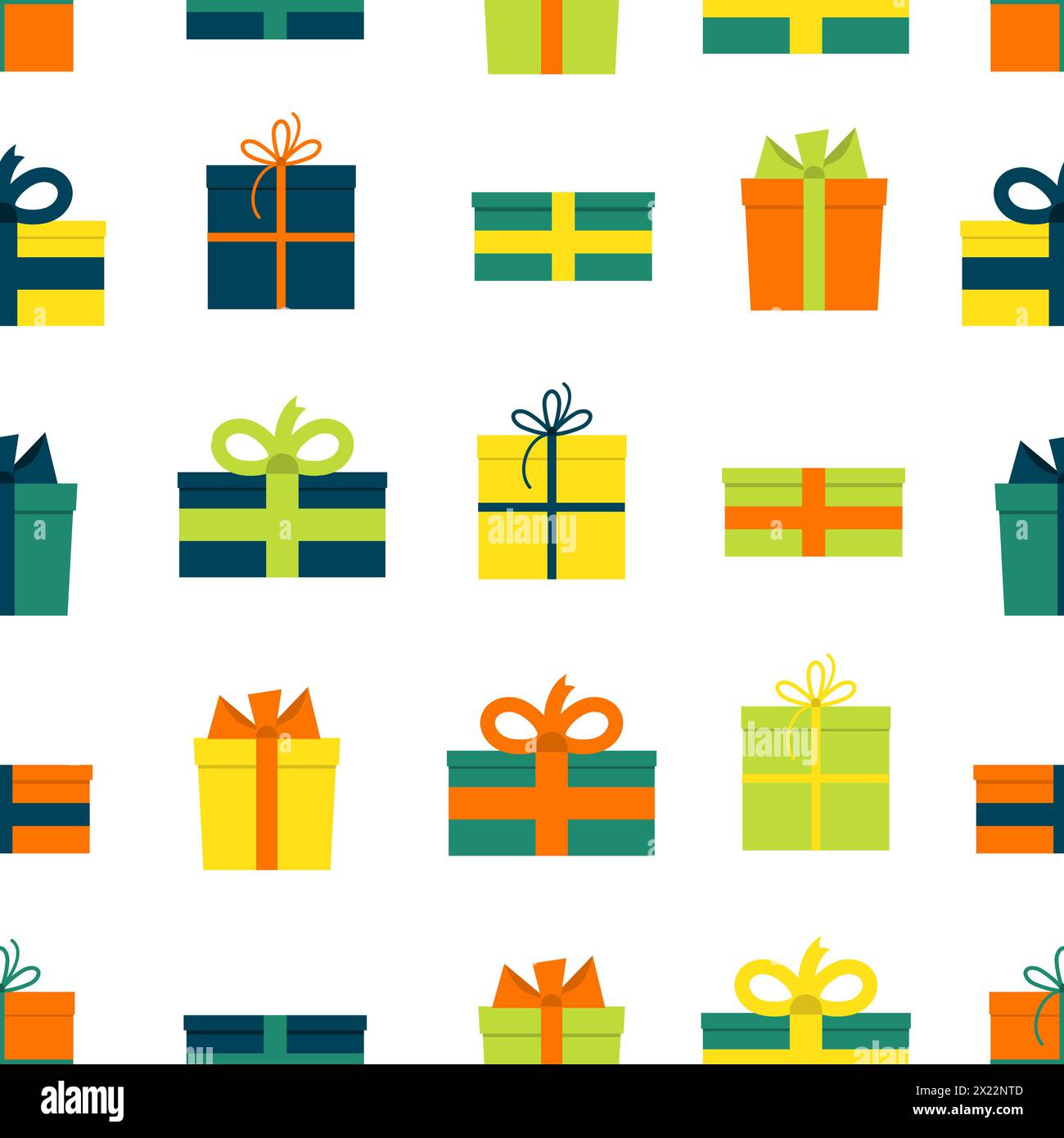 Seamless pattern with gift boxes on white background. Vector ...