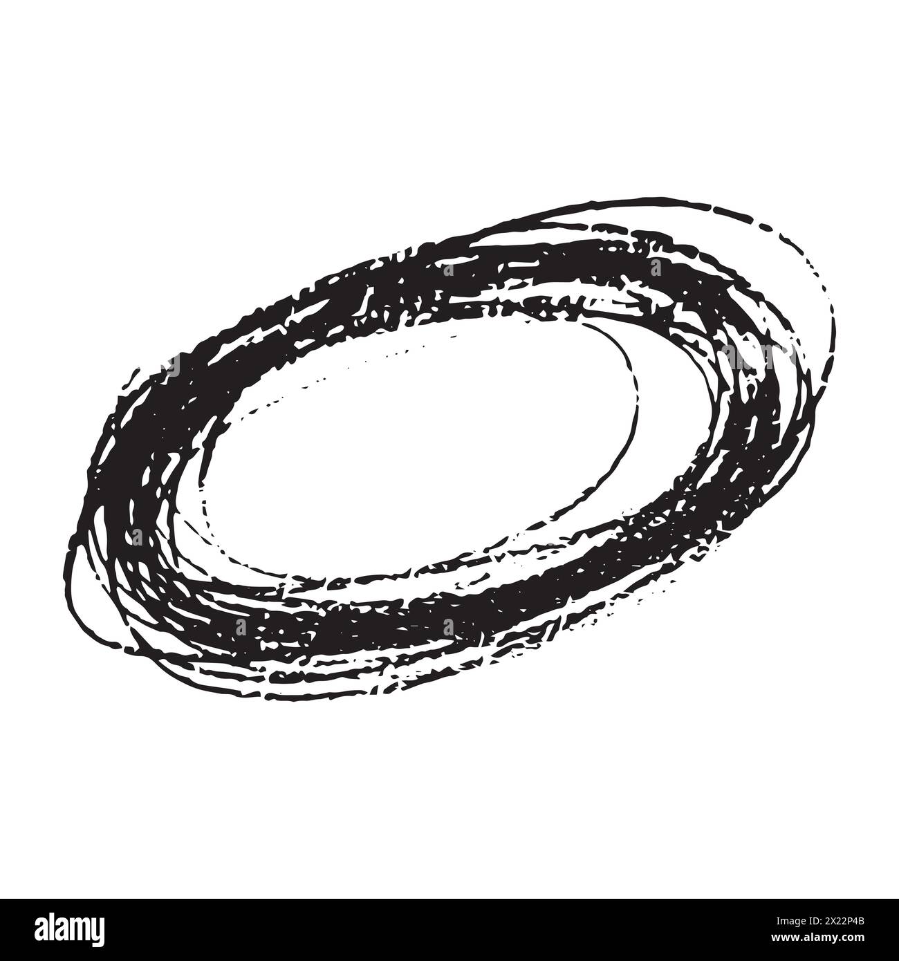 Sketch Scribble Smear Ellipse Shape. Hand drawn Pencil Scribble. Vector ...