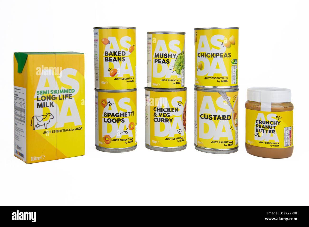 A Range Of Supermarket Low Cost Food Products Scotland United Kingdom A Range Of Supermarket Low Cost Food Products Scotland United Kingdom