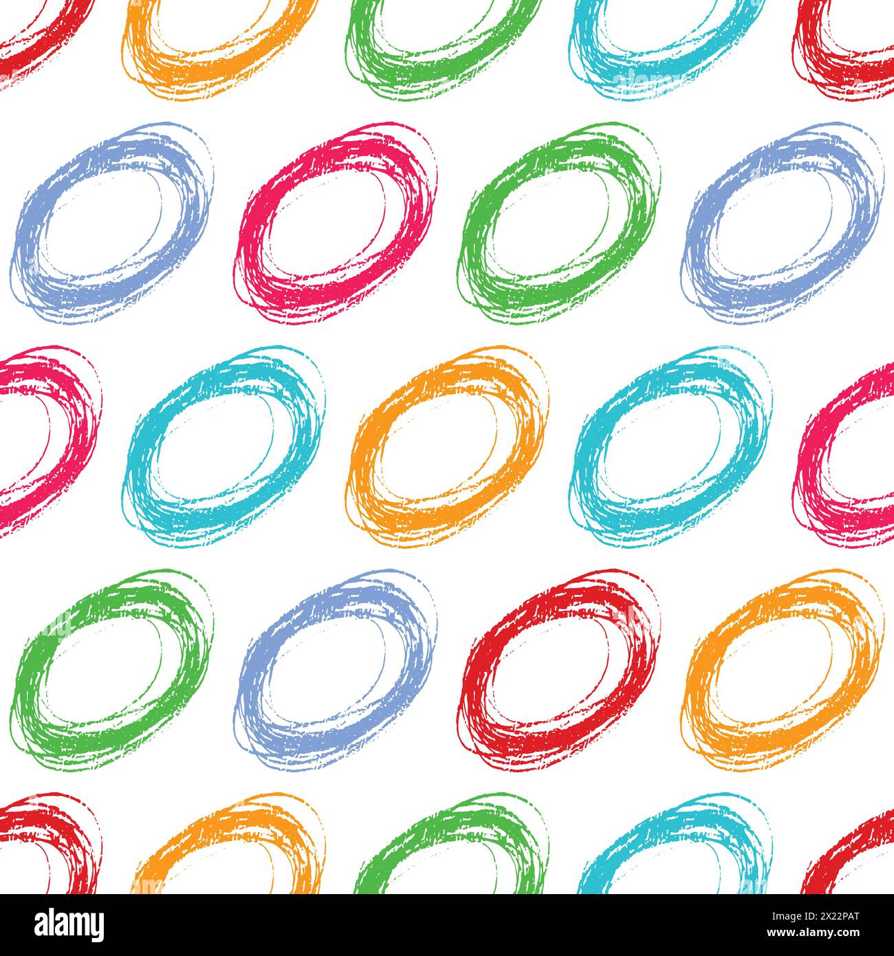 Seamless Pattern with hand drawn colorful scribble Smear. Abstract grunge texture. Vector illustration Stock Vector