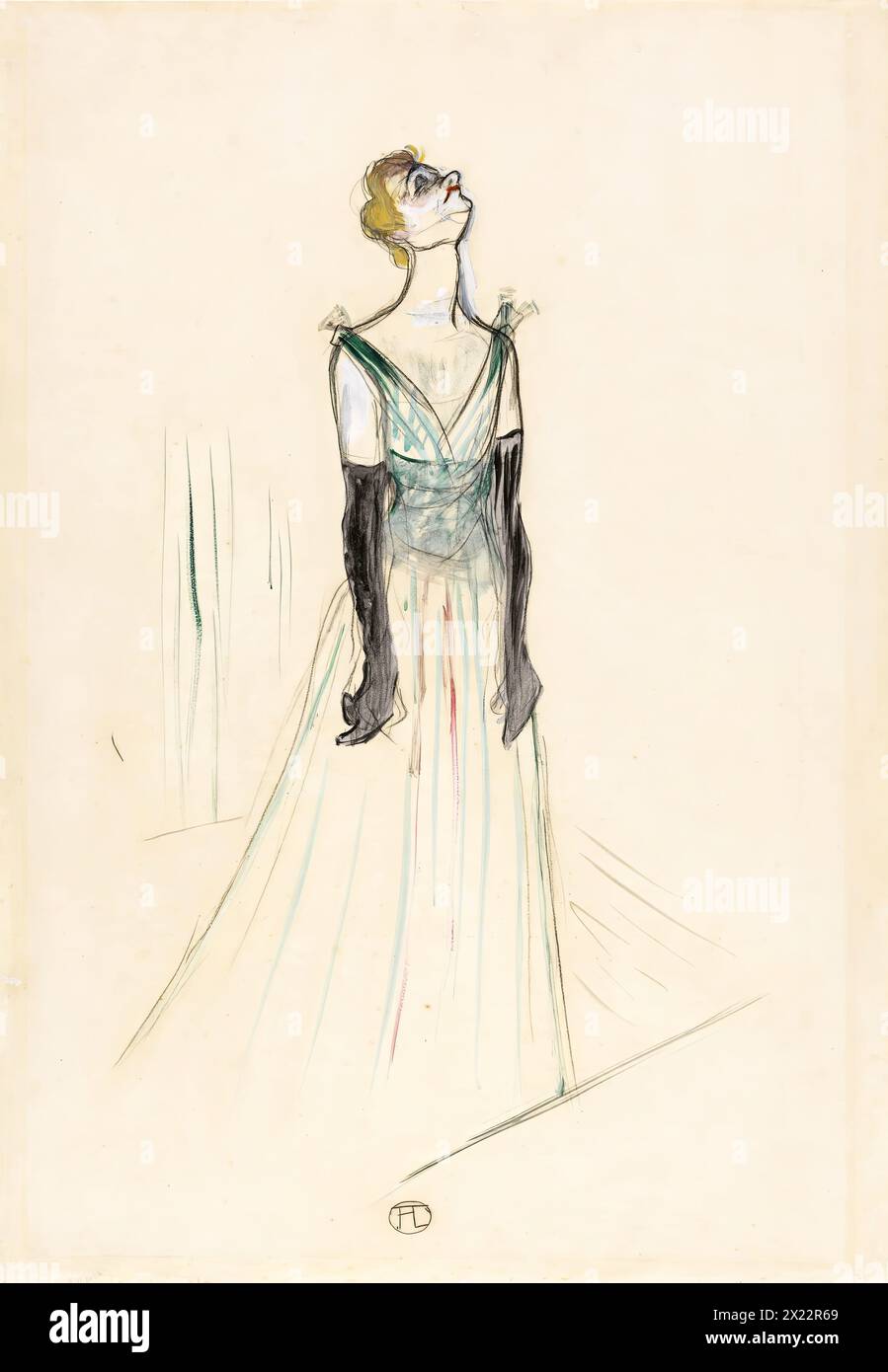 Divan Singer Yvette Guilbert, 1893. The famous singer Yvette Guilbert (1867-1944), a ...