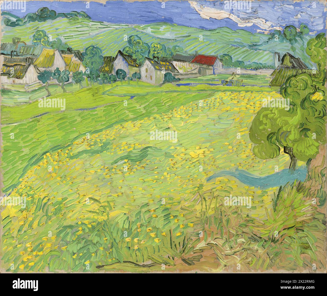 Tableau Sur Toile Van Gogh "Les Vessenots" - Reproduction Imprimée, Prêt à Accrocher
