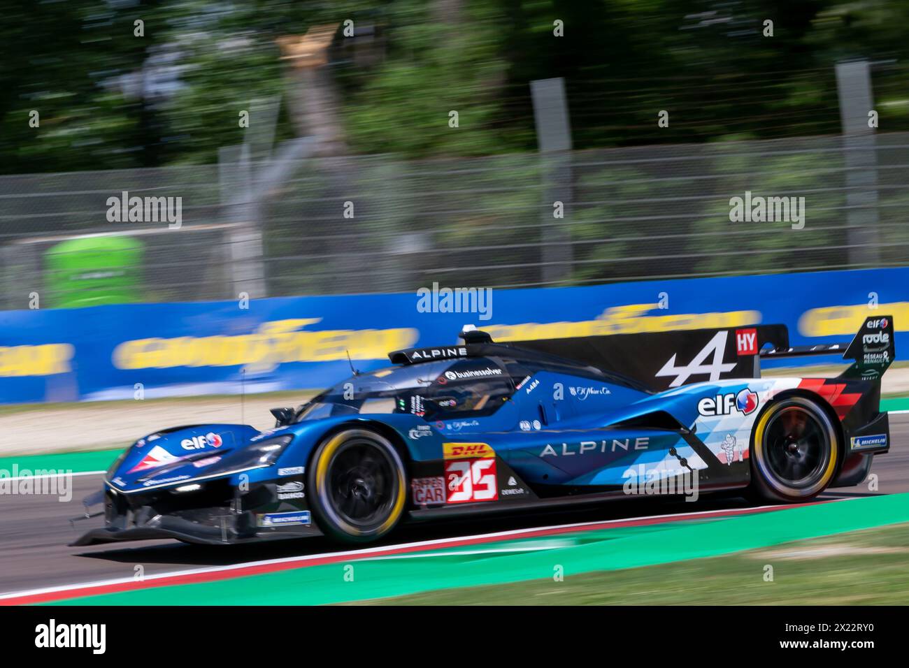 Imola, Italy. 19th Apr, 2024. ALPINE ENDURANCE TEAM (FRA), Alpine A424 - Paul-Loup Chatin (FRA), Ferdinand Habsburg-Lothringen (AUT), Charles Milesi (FRA) during the 6 Hours of Imola, 2nd round of the 2024 FIA World Endurance Championship, at International Circuit Enzo and Dino Ferrari, Imola, Italy on April 19, 2024 during WEC - 6 Hours of Imola, Endurance race in Imola, Italy, April 19 2024 Credit: Independent Photo Agency/Alamy Live News Stock Photo