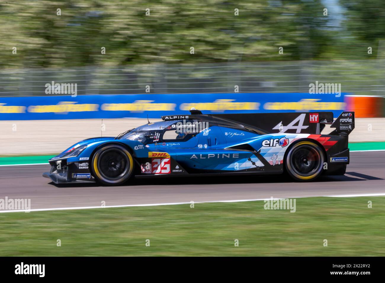 Imola, Italy. 19th Apr, 2024. ALPINE ENDURANCE TEAM (FRA), Alpine A424 - Paul-Loup Chatin (FRA), Ferdinand Habsburg-Lothringen (AUT), Charles Milesi (FRA) during the 6 Hours of Imola, 2nd round of the 2024 FIA World Endurance Championship, at International Circuit Enzo and Dino Ferrari, Imola, Italy on April 19, 2024 during WEC - 6 Hours of Imola, Endurance race in Imola, Italy, April 19 2024 Credit: Independent Photo Agency/Alamy Live News Stock Photo