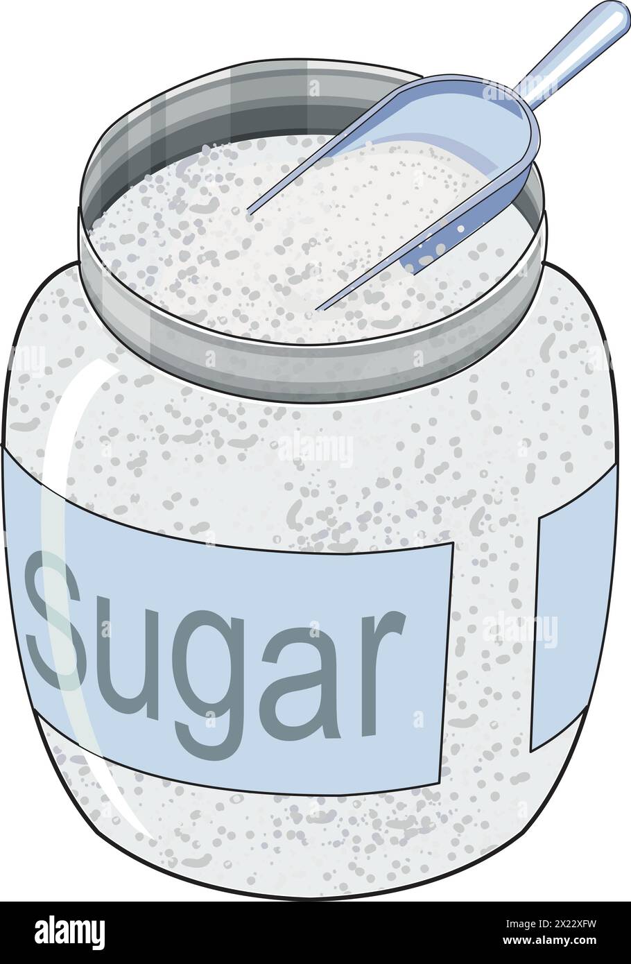 Sugar jar vector illustration Stock Vector Image & Art - Alamy