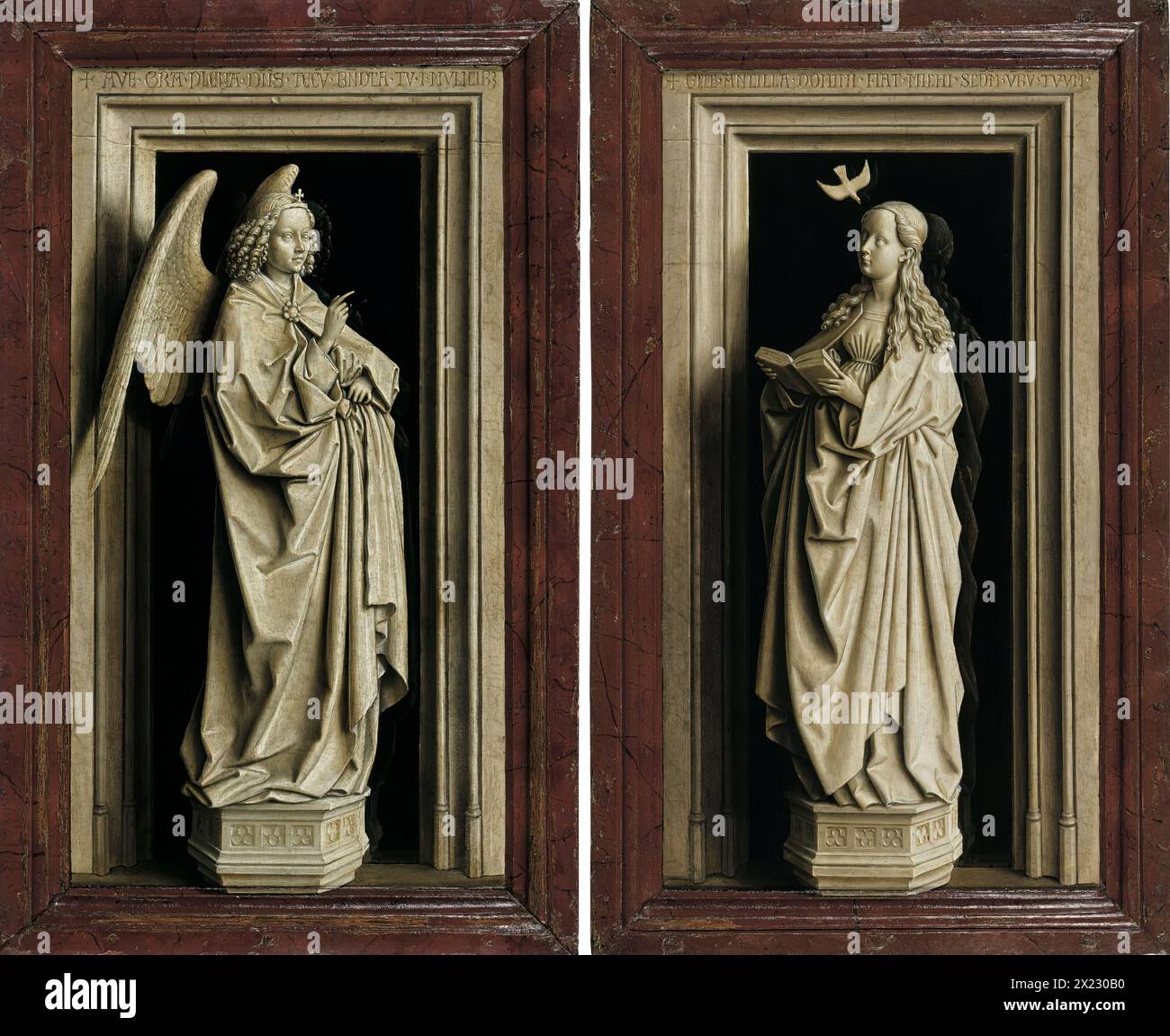 The Annunciation Diptych, 1433. Stock Photo