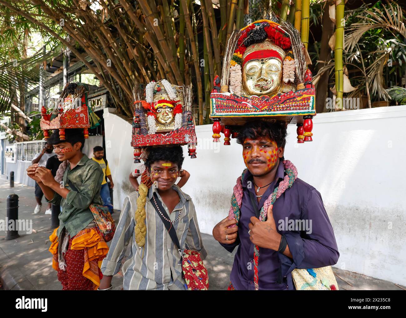 Indigenous tribal people in Bengaluru, Karnataka, India. Stock Photo